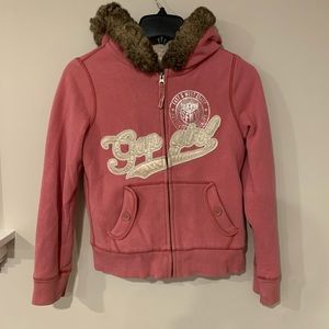 Pink girls GAP zip up hoodie